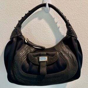 Authentic Fendi Spy Bag in Black Nylon(Rare)Good to Very Good Condition